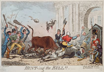 Hunting the Bull, 1817 von George Cruikshank