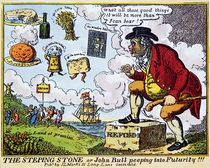 The Stepping Stone, or John Bull peeping into Futurity!!! by English School