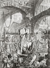 The Man on the Rack, plate II from 'Carceri d'Invenzione' von Giovanni Battista Piranesi