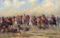 Attack of the 'Savage Division' on the Austrian Infantry by Viktor Viketyevich Masurovsky
