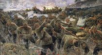 The bayonet fighting, 1904 by Pyotr Pavlovich Karyagin