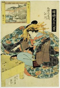 Egawa from the Maruebiya House von Utagawa Kuniyoshi