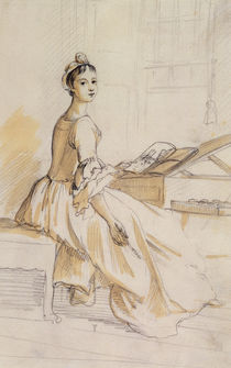 Portrait of a Lady at a Drawing Table von Paul Sandby