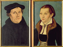 Double portrait of Martin Luther and Katherin von Bora von Lucas, the Elder Cranach