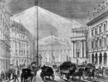 The Electric Light at the Mansion House by English School
