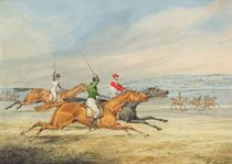 Steeplechasing: Three Riders galloping to right von Henry Thomas Alken