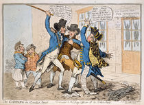 The Caneing in Conduit Street von James Gillray