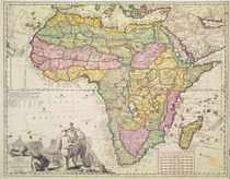 Map of Africa by Pieter Schenk