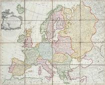Wallis's New Map of Europe Divided into its Empires Kingdoms &c by English School