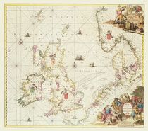 Map of the North Sea, c.1675 by Frederick de Wit
