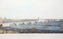 The Opening of the Waterloo Bridge on the 18th of June von Augustus Charles Pugin