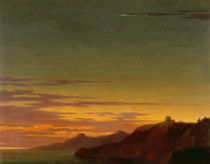 Close of the Day: Sunset on the Coast by Alexander Cozens