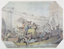 The Arrival of Ferries at London Bridge von Thomas Rowlandson