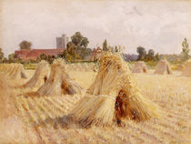 Corn Stooks by Bray Church von Heywood Hardy