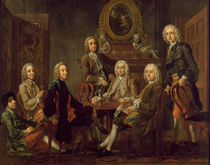 Portrait of a group of gentlemen von Francis Hayman