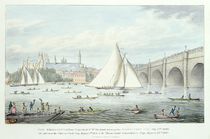 View of Westminster and the Bridge by English School