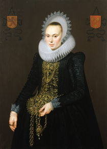 Portrait of Justina van Teylingen by Cornelis van der Voort