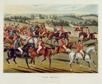 'The Meet', plate I from 'Fox Hunting' by Charles Hunt
