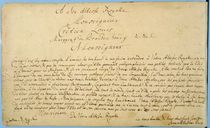 Handwritten dedication of 'Brandenburger Concertos' to Christian Ludwig von Johann Sebastian Bach