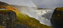 A rainbow over Gullfoss.  by chris-drabble