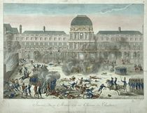 Chateau des Tuileries, 10th August 1792 von G. Texier