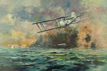 Fairey Swordfish aircraft and Bismarck by Geoff Amos