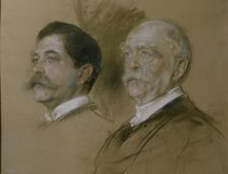 Otto von Bismarck and his Son Herbert von Franz Seraph von Lenbach