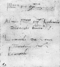 Leonardo da Vinci's handwriting by Leonardo Da Vinci