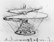 Detail of a design for a flying machine von Leonardo Da Vinci