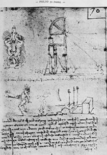 Suggestions on how to construct a bastion at night von Leonardo Da Vinci