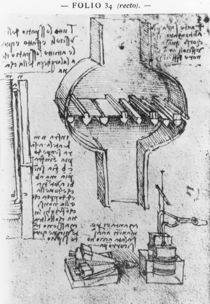 Fol. 34r from Manuscript E by Leonardo Da Vinci