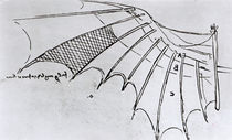 M S B 2173 fol. 74r Studies of wing articulation von Leonardo Da Vinci