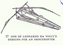 One of Leonardo da Vinci's designs for an Ornithopter by Leonardo Da Vinci