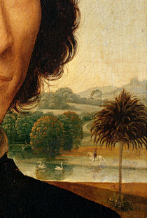 Detail of Portrait of a Man with a Coin by Hans Memling