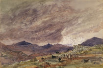 Mountainous Landscape with Stormy Sky by Barbara Leigh Smith Bodichon