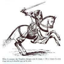 Illustration of a Knight Templar by French School