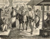 The Indian Famine: A Bengalee Village by English School