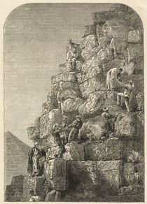 Ascent of the Great Pyramid by English School