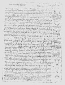 Page from the Codex Leicester von Leonardo Da Vinci