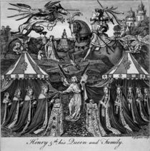 Henry 5th, his Queen and Family by English School
