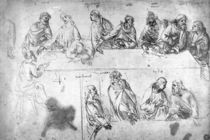 Preparatory drawing for the Last Supper von Leonardo Da Vinci