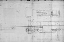 Diagram of a Mechanical Bolt by Leonardo Da Vinci