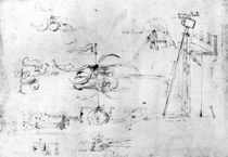 Weaponry designs, fol. 40v-a von Leonardo Da Vinci