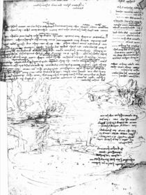 Fol.145v-a, page from Da Vinci's notebook by Leonardo Da Vinci