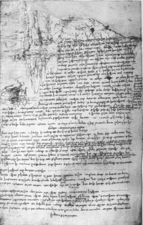 Fol.145v-b, page from Da Vinci's notebook by Leonardo Da Vinci