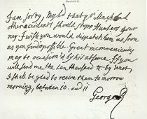Letter from George II to the Duke of Newcastle von English School