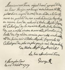 Letter from George I to Charles VI von English School