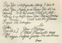 Letter from George III to his grandfather the King by English School