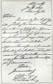 Letter from William IV to Lady Nelson von English School