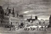 Hotel de Ville, Paris, 1847 by English School